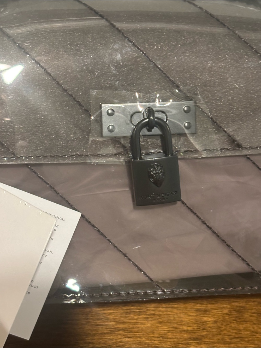 Kurt Geiger Black Jelly/Clear Crossbody with Chain Strap - Picture 11 of 11